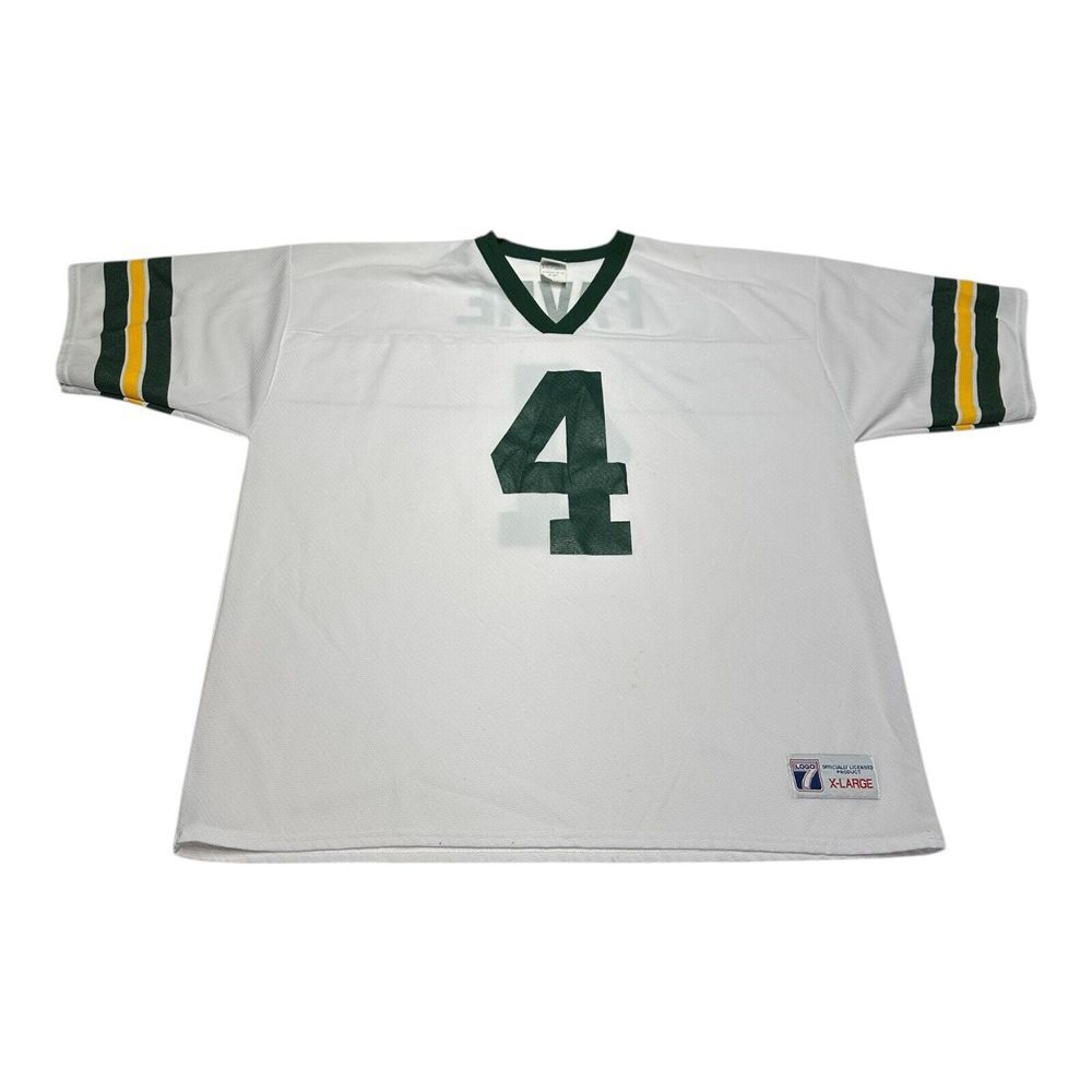 Vintage Logo 7 Brett Favre Jersey Men's Size XL White Green Bay Packers NFL 90s‎